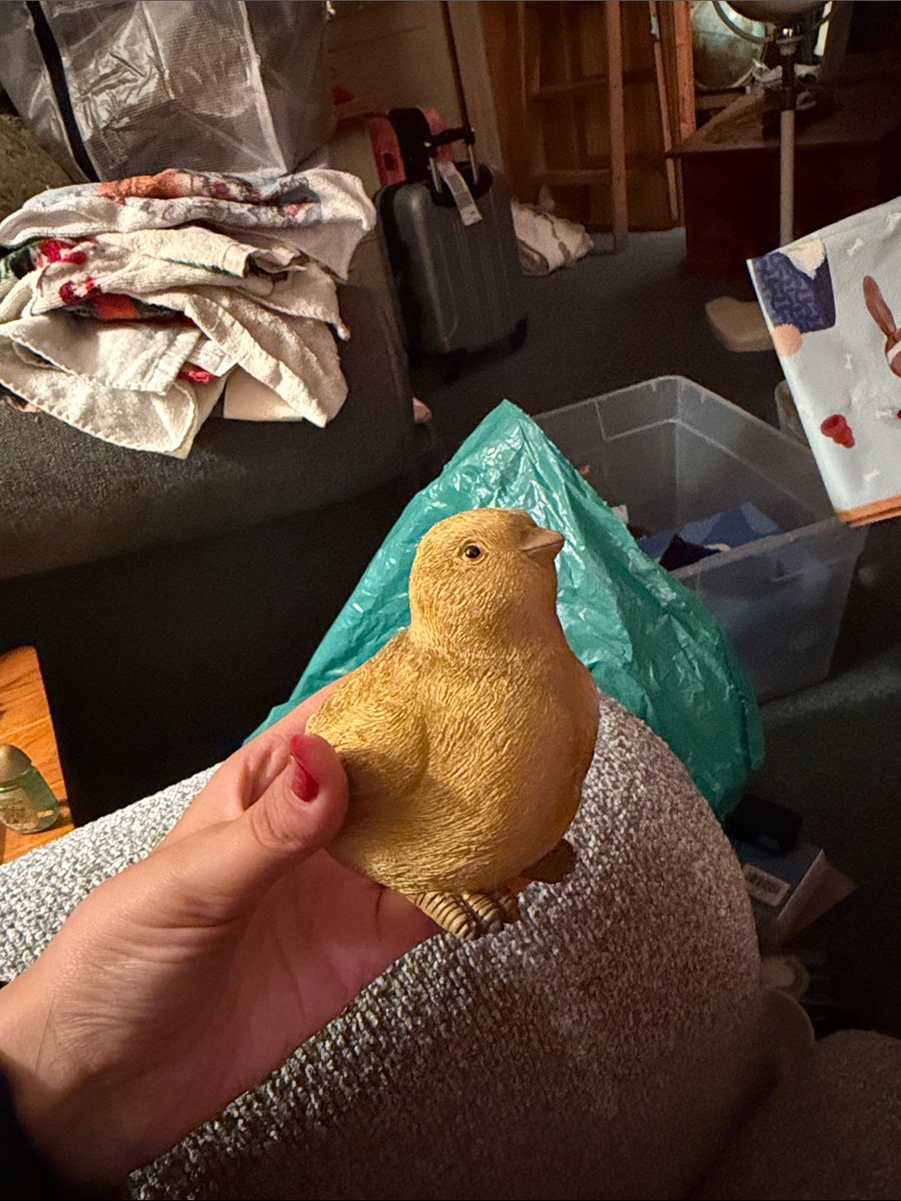 Yellow Decorative Bird Figurine for Pet-Themed Décor